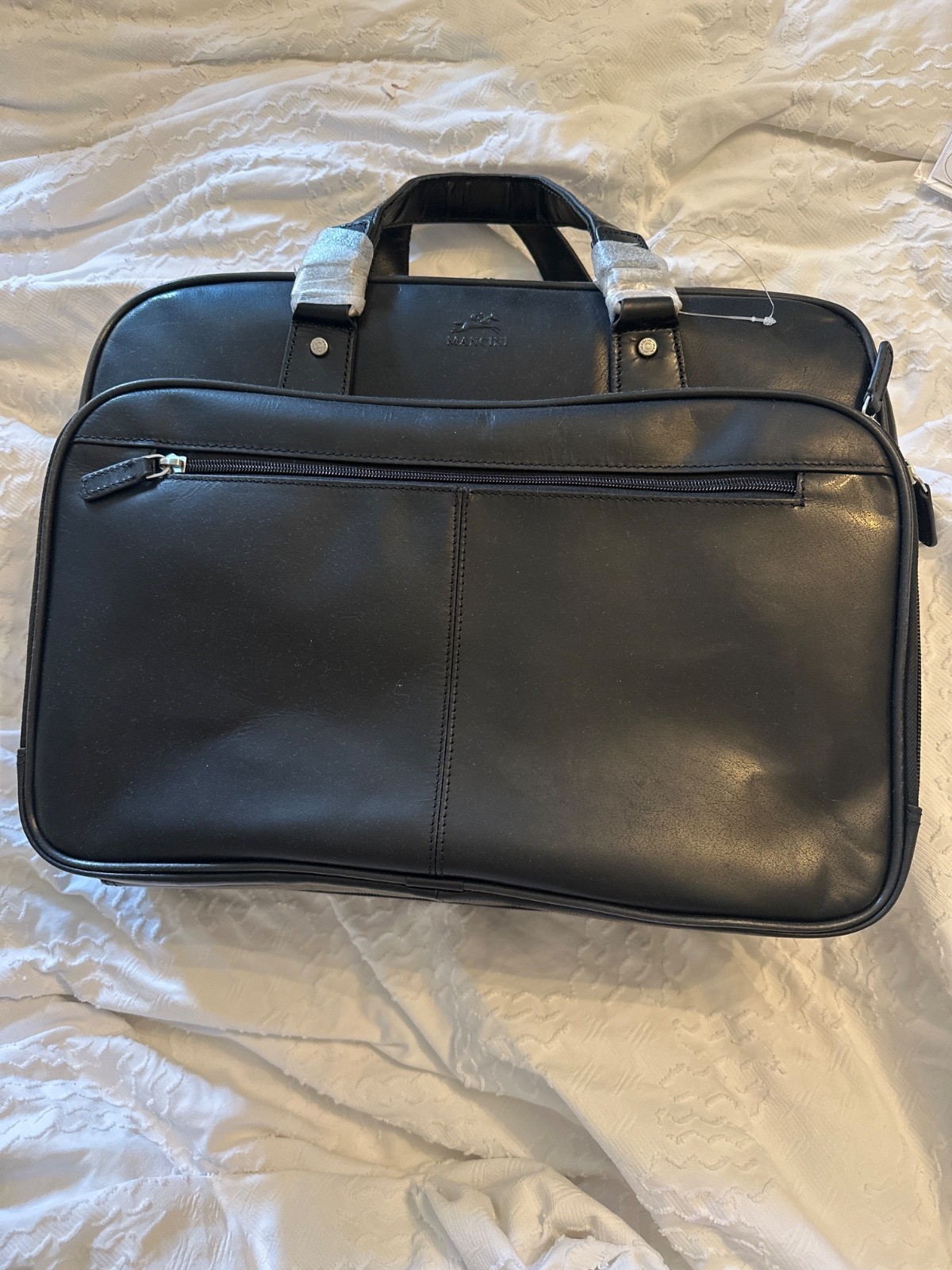 Mancini black briefcase- brand new!