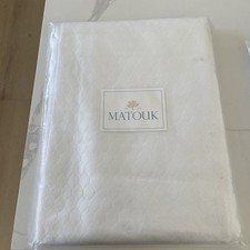 MATOUK NADIA MATELASSE COTTON Standard PILLOW SHAM-white, New