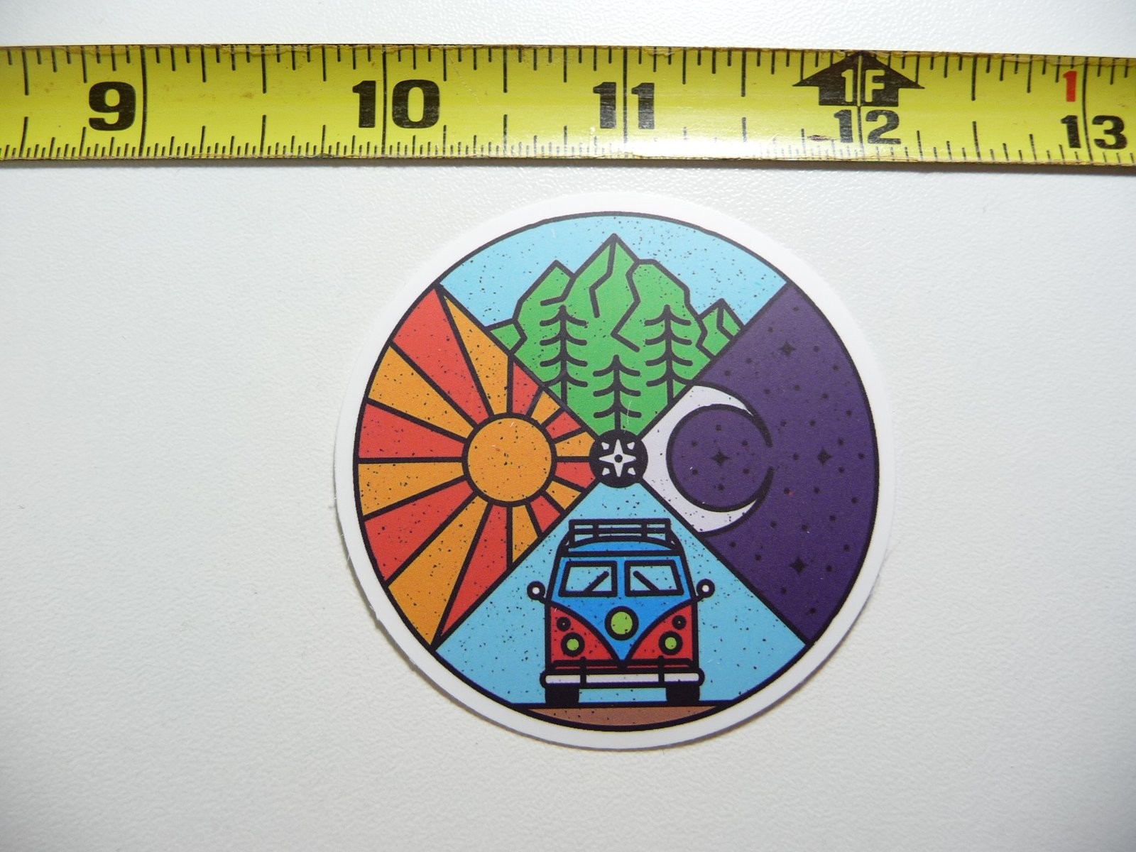 VAN NIGHT MOUNTAINS DECAL STICKER FOR CAMPING TRAVEL ADVENTURE