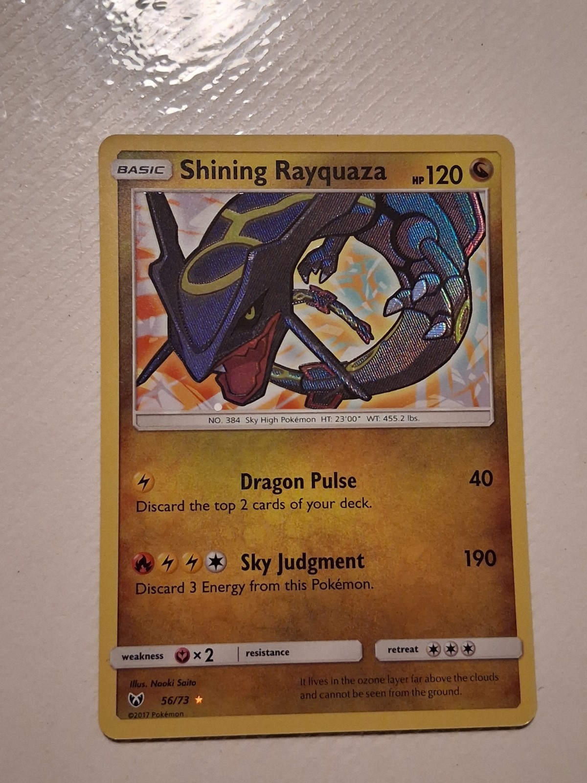 Shining Rayquaza Shiny Holo Rare Shining Legends 56/73 NM