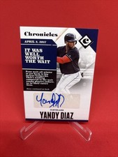 2017 Panini Chronicles Baseball Story Yandy Diaz Autograph #CA-YD Cleveland