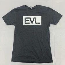 Custom Graphic Short Sleeve Shirt Dark Grey EVL Adult Size Small