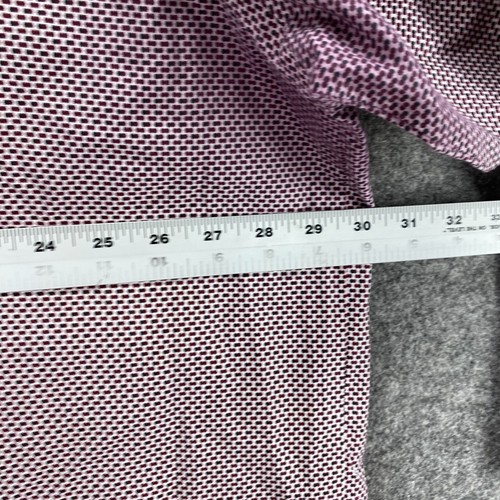 Geoffrey Beene Shirt Men 19 Purple Geometric Button Up Collared Wrinkle Free - Picture 7 of 11