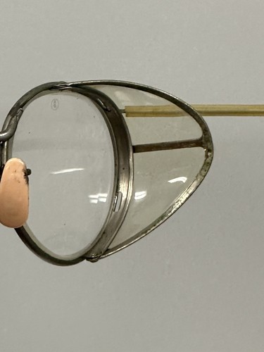 Antique AO Steampunk Industrial Glasses Motorcycle Aviator Goggles Metal Case S - Picture 7 of 10