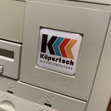 Custom Vintage 386 486 Computer Case Badge Domed Sticker Retro PC KUPERTECH 1x1