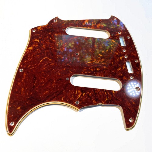 Celluloid Tortoise Pickguard for 1964-1976 Fender Mustang Wide Bevel Aged Edges - Picture 2 of 6
