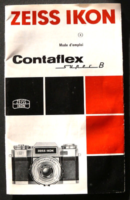 BEDIENUNGSANLEITUNG / INSTRUCTIONS FOR USE - ZEISS IKON CONTAFLEX SUPER B - JUNI 1964