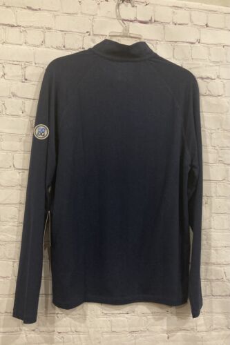 G/FORE camicia golf uomo piccola 1/4 quarto zip blu manica lunga nuova con etichetta G4Ma23K123O - Foto 6 di 11