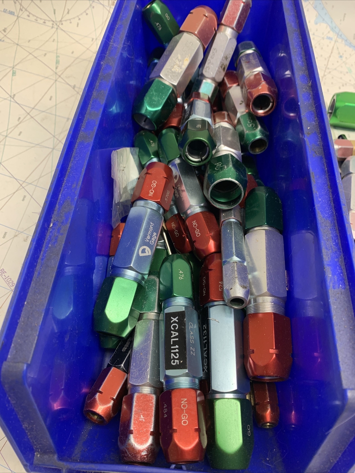 large lot of pin gauge holders. go no go holders. vermont gage