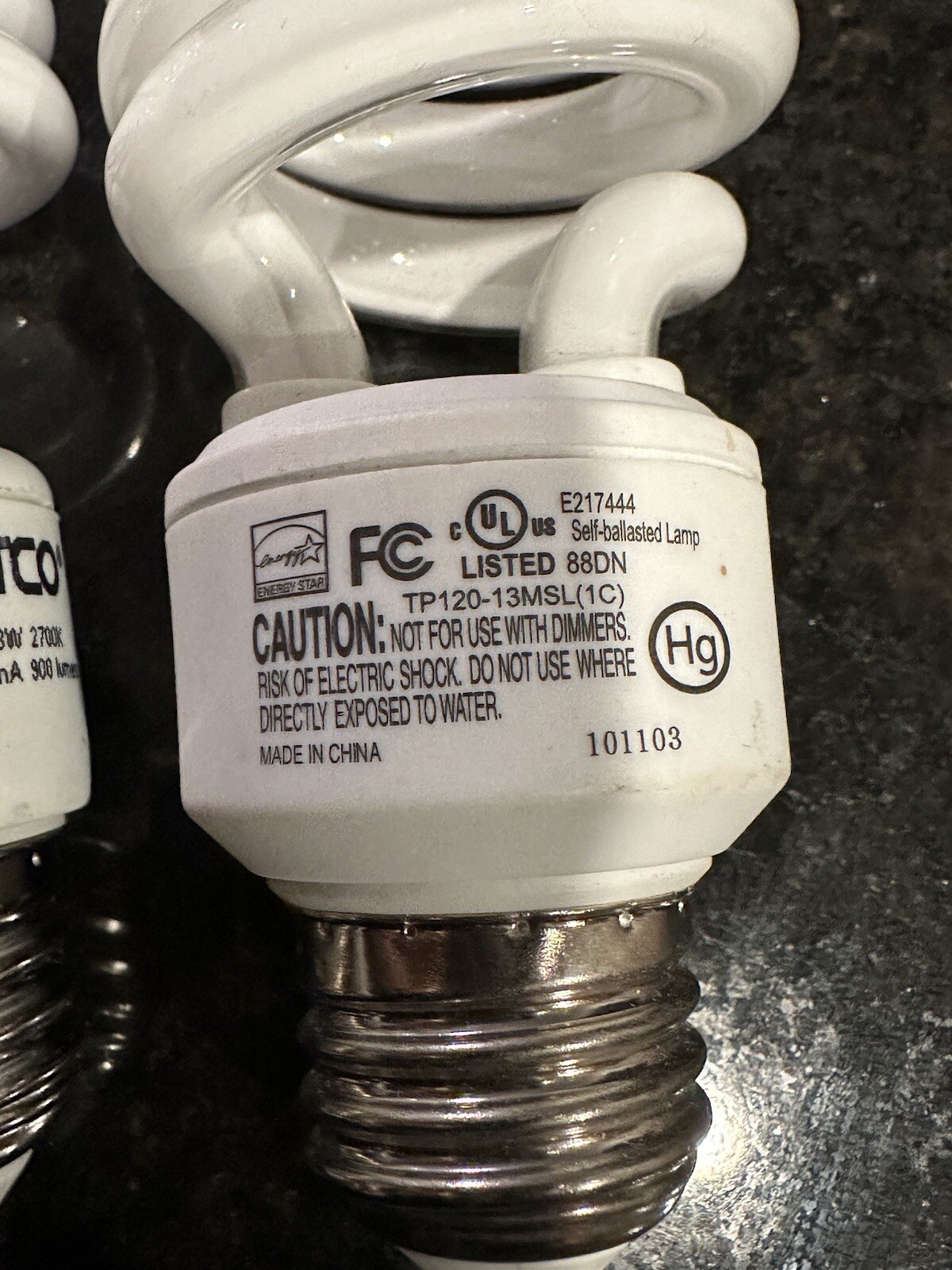 Satco S7219 & Niagara 13W CFL Natural Light Mini Spiral Bulbs Lot of 6