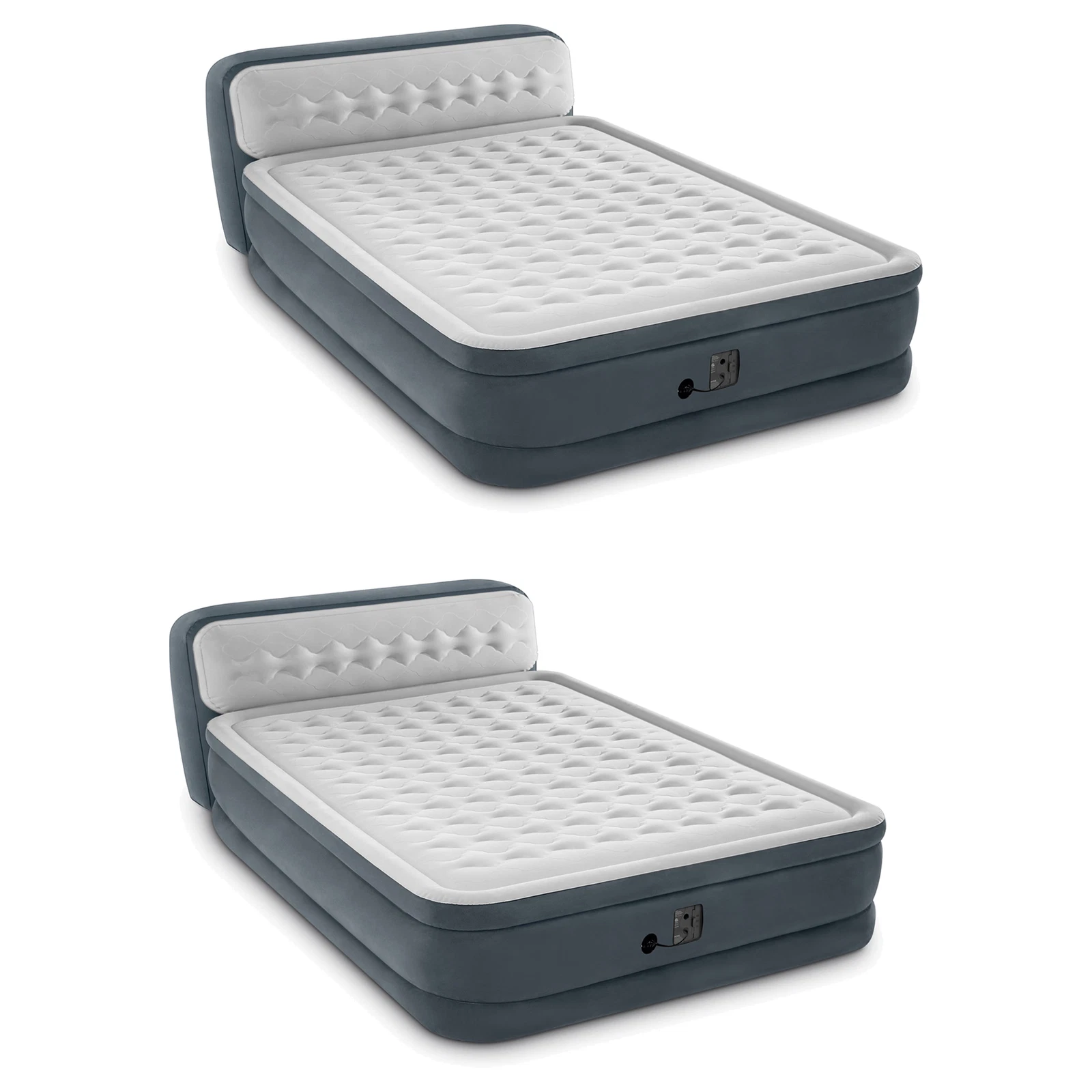 Intex Dura-Beam Deluxe Ultra Plush Headboard Mattress with Built-In Pump