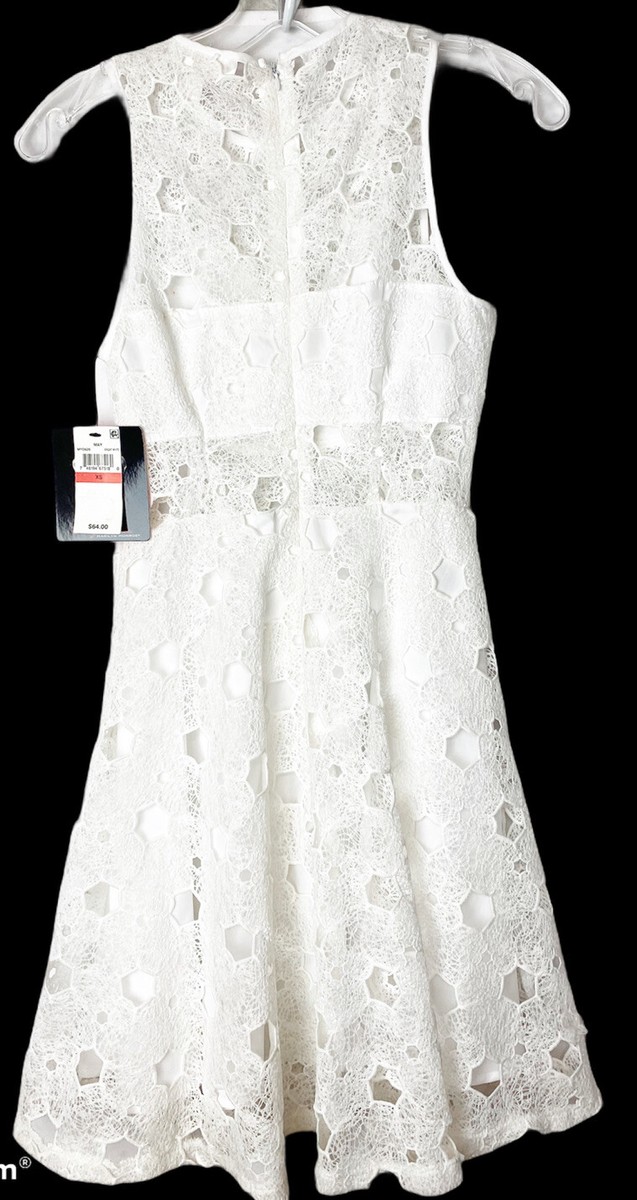 Marilyn Monroe Size XS Lace Halter Part Dress White Exposed Midriff Lined  NWT