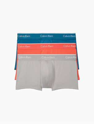 Calvin Klein Men's NP2034O933 Micro Plus 3-Pack Low Rise Trunk Size XL
