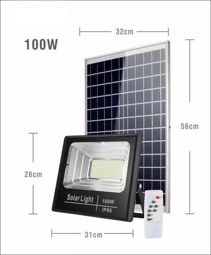 FARO LED CON PANNELLO SOLARE CREPUSCOLARE DA 25W-40W-60W-100W-200W-300W-400W 500 - Foto 5 di 9