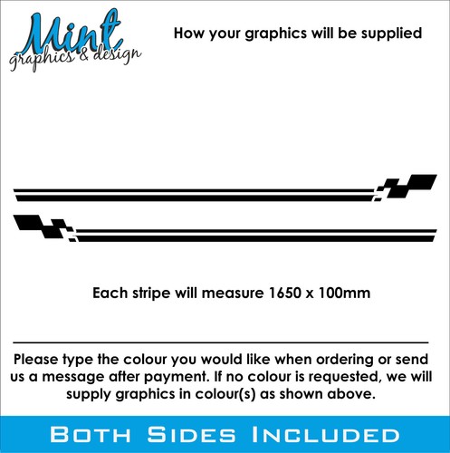 VW Polo Volkswagen Side Stripes Decals Stickers Vinyl Lupo Graphics Golf 002 - Picture 2 of 4