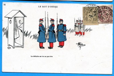 CPA Militaire illustrée - LE MOT D'ORDRE - A. Guillaume  / 1905