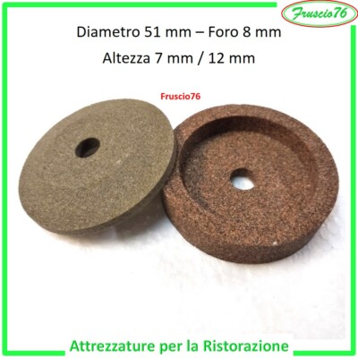 Coppia Mole Smerigli Per Affettatrice Swedlinghaus - Diametro 45 E 50mm, Foro 8mm - Foto 4