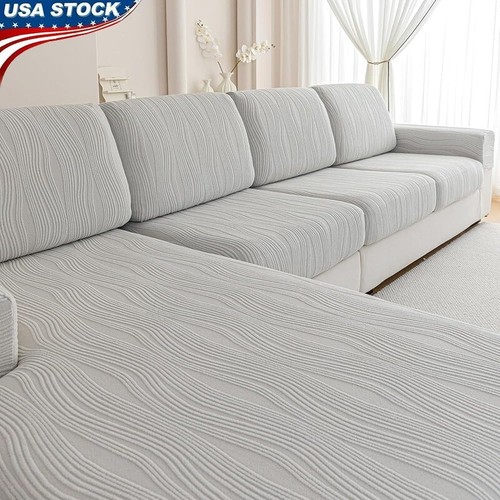 3 Seater Washable Stretch Sofa Cushion Covers Anti-Slip Furniture Protector Dogs