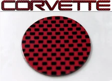 Red Carbon REAR ONLY Plastic Raised Letter Inserts fits Corvette C4 1991-1996