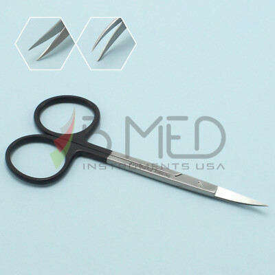 OR Grade Iris Scissors Super-Cut Serrated 4.5'' Curved Surgical Instruments  