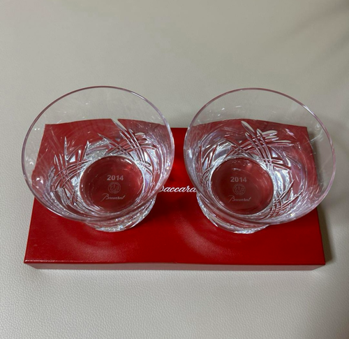 Baccarat STELLA 2014 Tumbler Crystal Rock Glass pair Set of 2 with Box - Picture 2 of 6