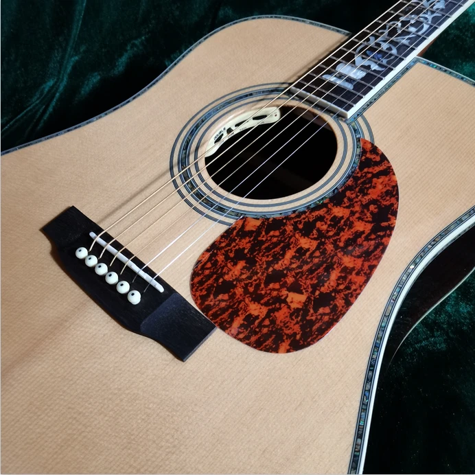 D45 Acoustic  Electric Guitar with EQ Realy Abalone Inlay Solid Spruce Top   - Image 3 of 4