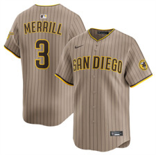 Jersey para hombre #3 Jackson Merrill tres colores limitado todo cosido