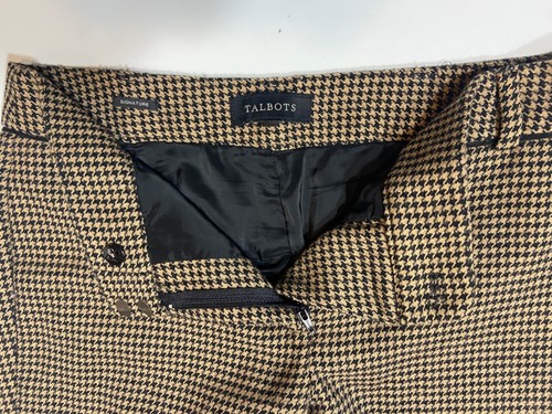 Talbots Signature Black and Tan Checks Wool Poly Lined Pants Women's 6 - Picture 5 of 7