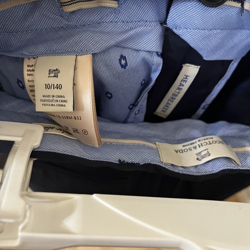 Scotch & Soda Scotch Shrunk Boys Chino Pants Regular Slim Navy Blue Size 10 - Picture 7 of 13