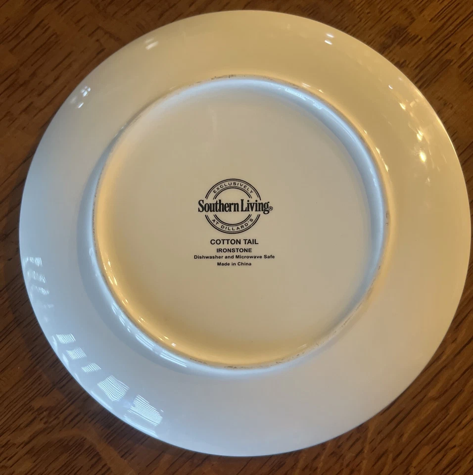 Southern Living Cola de Algodón Conejo Pascua Primavera Menta Plato Verde 8.25" Primavera Foto 3 de 4