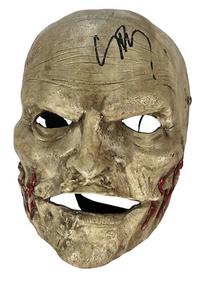 slipknotコリィマスク サイン入り Corey Taylor Signed Slipknot Fibreglass Mask Gray Chapter Beckett