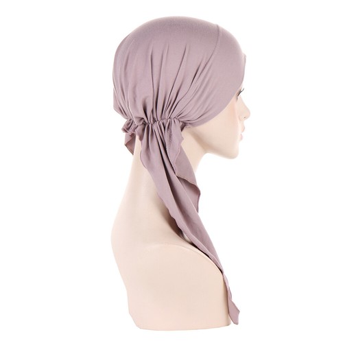 Gorra de quimioterapia preatada con hiyab para mujer sombreros musulmanes para pérdida de cabello pañuelo gorro turbante gorra - Imagen 46 de 46