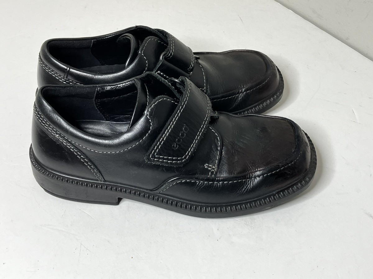 Ecco Shoes Size 34 US Black Leather strap Dress unisex Boys