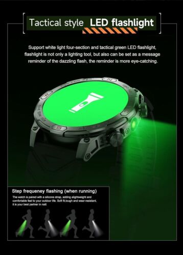 Reloj inteligente para Samsung Galaxy A54 militar táctico deportivo rastreador de actividad física - Imagen 5 de 7