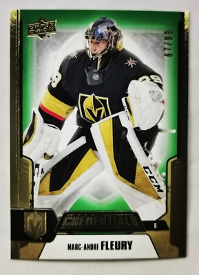 MARC-ANDRE FLEURY - 2019-20 UPPER DECK CREDENTIALS RARE GREEN /99