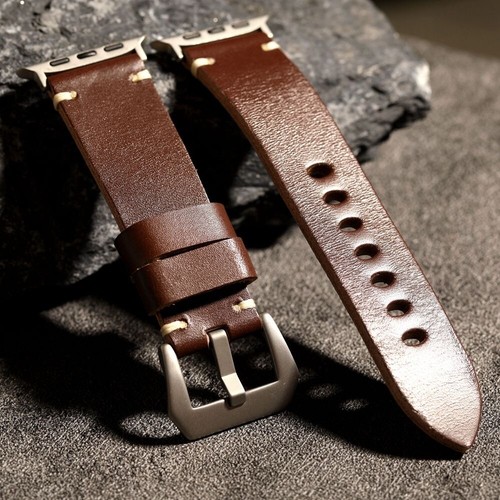 Vintage Echt Leder Armband Strap für Apple Watch Ultra Series 10 9 45/46/49mm - Bild 16 von 16