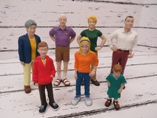 Vintage Lakeshore Block Learning Family People Figures Family 7 PCS