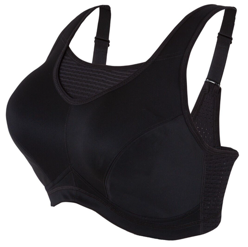 Up Your GAME! Glamorise CAMI-SPORT Bra Black 34D Breathable-Mesh WICKS-U-DRY NEW - Picture 2 of 24