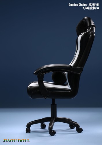 Maßstab 1/6 JO23F-01A schwarz Mini Szene Requisiten Bürostuhl Esports Spiel Stuhl Modell - Bild 7 von 9