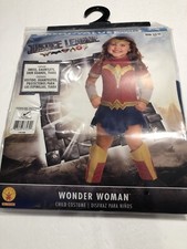Wonder Woman Child Costume Dress Gauntlets Tiara Shin Guards Sz Toddler 2-4 NEW