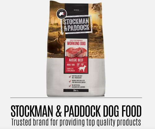 Stockman & Paddock Working Dog Dry Food Australian Beef 20kg For Adult Pet Dogs - Picture 3 of 11