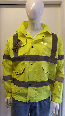 Hi Vis Contractor Plain Mesh Lined Warnschutz Bomber Arbeitsjacke Mantel