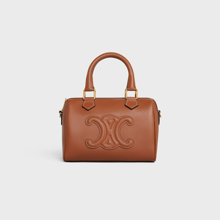 NEW CELINE 113773DU3 SMALL BOSTON IN SMOOTH CALFSKIN LEATHER