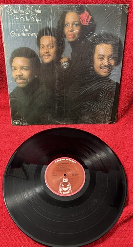 GLADYS KNIGHT & The Pips 2nd Anniversary 1975 Vinyl LP Buddah BDS5639 Shrink - Picture 2 of 4