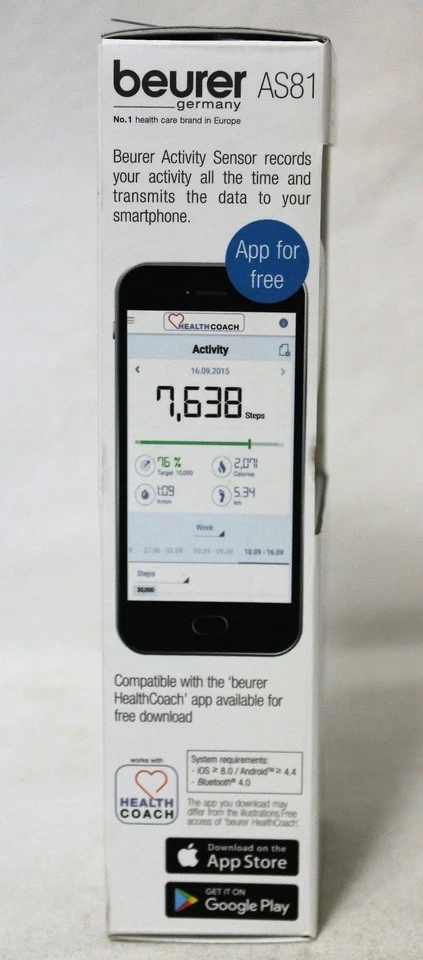 Sensor de actividad Bluetooth Beurer AS81 - negro Foto 4 de 4