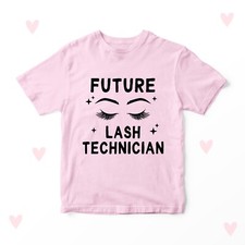 Future Lash Tech Kids T-shirt Cute Fun Girls Clothing Mini Me Mummy Gift