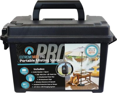 Extreme Mist Premium Grade Portable Misting System Pro Kit - 6 Mist Nozzles