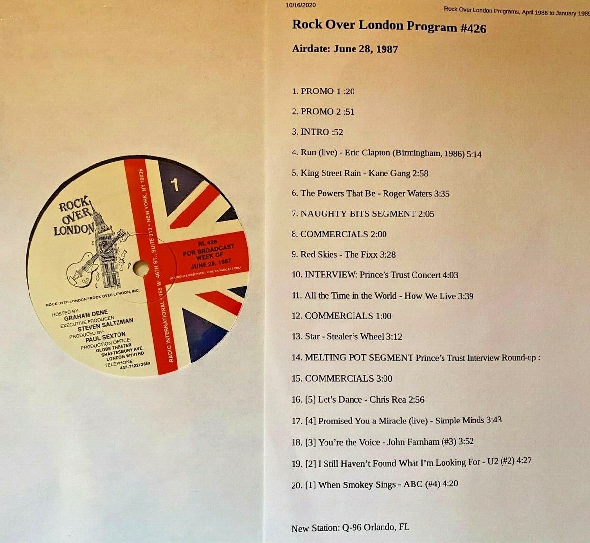 UK盤！クラプトン、ポール、エルトン、ロッド参加！プリンス・トラスト・コンサート UK盤！クラプトン、ポール、エルトン、ロッド参加！プリンス