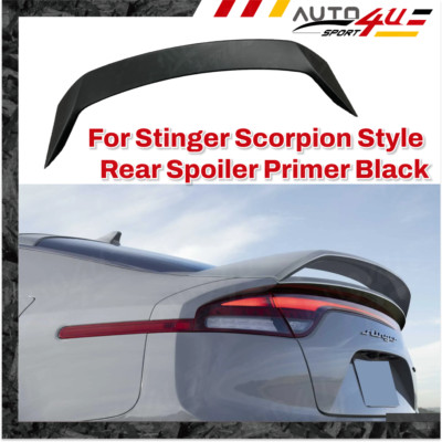 For Stinger 2018-2024 Primer Black Scorpion Edition GT Style Trunk Spoiler Wing