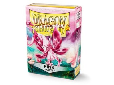 STANDARD SIZE (60 Count Pack) Dragon Shield Gaming Card Sleeves - PINK MATTE